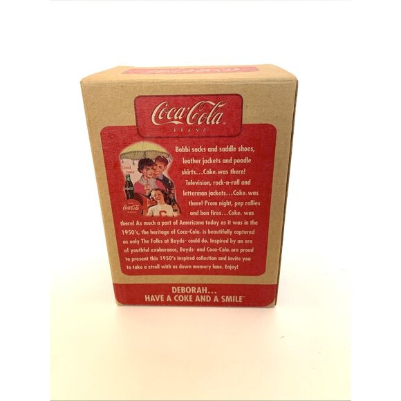 2007 Coca-Cola Boyds Bears Deborah Have a Coke & Smile Figurine 1st Ed 919986 - Picture 12 of 14